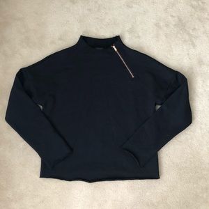 Lime & Vine Black Zip Collar Sweatshirt Medium